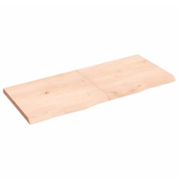 VidaXL Półka, 120x50x(2-4) cm, surowe lite drewno dębowe