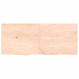 VidaXL Półka, 120x50x(2-4) cm, surowe lite drewno dębowe