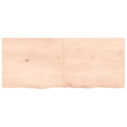 VidaXL Półka, 120x50x(2-6) cm, surowe lite drewno dębowe