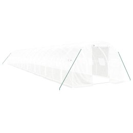 VidaXL Szklarnia ze stalową ramą, biała, 54 m², 18x3x2 m