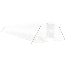 VidaXL Szklarnia ze stalową ramą, biała, 60 m², 20x3x2 m