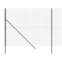 VidaXL Ogrodzenie z siatki drucianej, antracytowe, 1,4x25 m