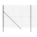 VidaXL Ogrodzenie z siatki drucianej, antracytowe, 2,2x25 m