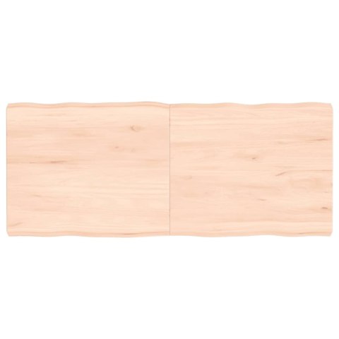 VidaXL Blat stołu, 120x50x(2-6)cm, surowy lity dąb naturalną krawędzią