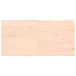 VidaXL Blat stołu, 120x60x(2-4)cm surowy, lity dąb naturalną krawędzią