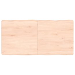 VidaXL Blat stołu, 120x60x(2-6)cm, surowy lity dąb naturalną krawędzią