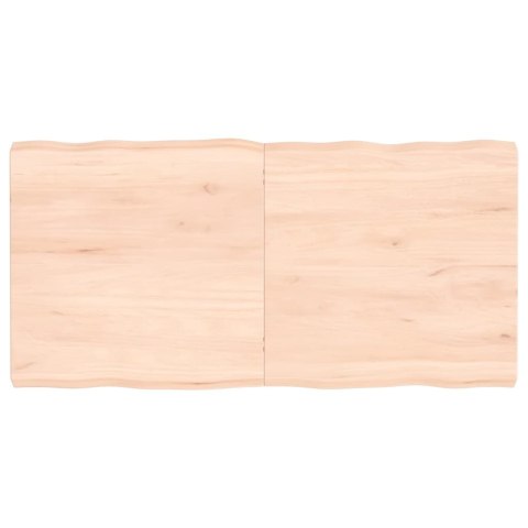 VidaXL Blat stołu, 120x60x(2-6)cm, surowy lity dąb naturalną krawędzią
