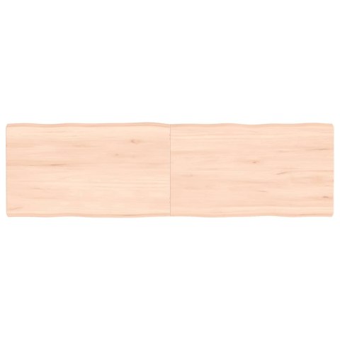 VidaXL Blat stołu, 140x40x(2-4)cm, surowy lity dąb naturalną krawędzią