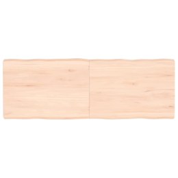 VidaXL Blat stołu, 140x50x(2-6)cm surowy, lity dąb naturalną krawędzią