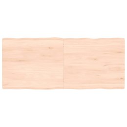 VidaXL Blat stołu, 140x60x(2-4)cm surowy, lity dąb naturalną krawędzią