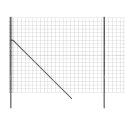 VidaXL Ogrodzenie z siatki drucianej, antracytowe, 1,4x25 m
