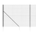 VidaXL Ogrodzenie z siatki, z kotwami, antracytowe, 1,8x10 m