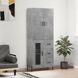VidaXL Witrynka, szarość betonu 69,5x34x180 cm materiał drewnopochodny