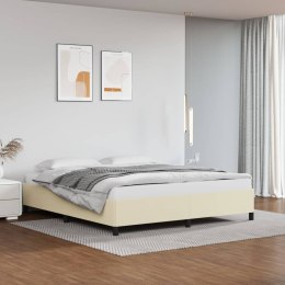 VidaXL Rama łóżka, kremowe, 160x200 cm, sztuczna skóra