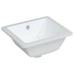 VidaXL Umywalka, biała, 36x31,5x16,5 cm, prostokątna, ceramiczna