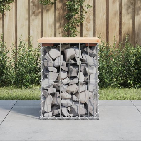 VidaXL Ławka ogrodowa, gabion, 33x31x42 cm, lite drewno sosnowe