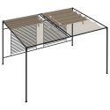 VidaXL Altana ogrodowa ze zwijanym dachem, 3x4x2,3 m, taupe, 180 g/m²