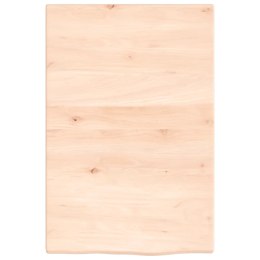 VidaXL Półka, 40x60x2 cm, surowe lite drewno dębowe