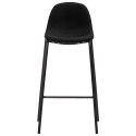 VidaXL Krzesła barowe, 2 szt., czarne, tapicerowane tkaniną
