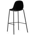 VidaXL Krzesła barowe, 2 szt., czarne, tapicerowane tkaniną