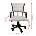 VidaXL Obrotowe krzesło biurowe, białe
