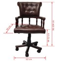 VidaXL Obrotowe krzesło biurowe, brązowe