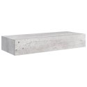 VidaXL Półka ścienna z szufladą, szarość betonu, 60x23,5x10 cm, MDF