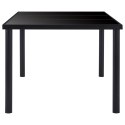 VidaXL Stół jadalniany, czarny, 160 x 80 x 75 cm, hartowane szkło