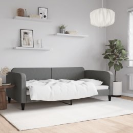 VidaXL Sofa z funkcją spania, ciemnoszara, 100x200 cm, obita tkaniną