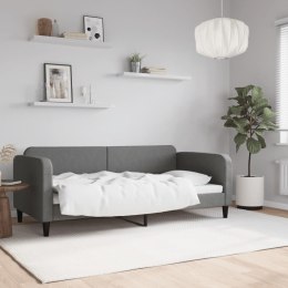 VidaXL Sofa z funkcją spania, ciemnoszara, 90x190 cm, obita tkaniną