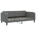 VidaXL Sofa z funkcją spania, ciemnoszara, 90x190 cm, obita tkaniną