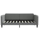 VidaXL Sofa z funkcją spania, ciemnoszara, 90x190 cm, obita tkaniną