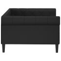 VidaXL Sofa z funkcją spania, czarna, 100x200 cm, obita sztuczną skórą