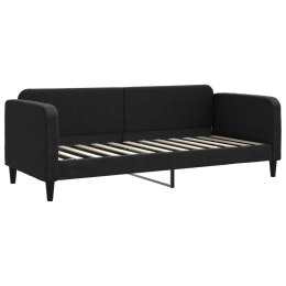VidaXL Sofa z funkcją spania, czarna, 80x200 cm, obita tkaniną