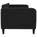 VidaXL Sofa z funkcją spania, czarna, 80x200 cm, obita tkaniną