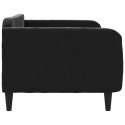 VidaXL Sofa z funkcją spania, czarna, 90x190 cm, obita aksamitem