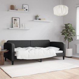 VidaXL Sofa z funkcją spania, czarna, 90x200 cm, obita tkaniną