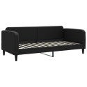 VidaXL Sofa z funkcją spania, czarna, 90x200 cm, obita tkaniną