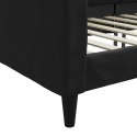 VidaXL Sofa z funkcją spania, czarna, 90x200 cm, obita tkaniną