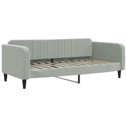 VidaXL Sofa z funkcją spania, jasnoszara, 100x200 cm, obita aksamitem