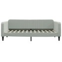 VidaXL Sofa z funkcją spania, jasnoszara, 100x200 cm, obita aksamitem