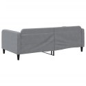VidaXL Sofa z funkcją spania, jasnoszara, 100x200 cm, obita tkaniną