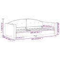 VidaXL Sofa z funkcją spania, jasnoszara, 90x200 cm, aksamit