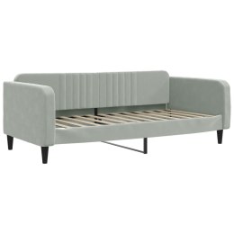 VidaXL Sofa z funkcją spania, jasnoszara, 90x200 cm, obita aksamitem