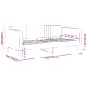 VidaXL Sofa z funkcją spania, jasnoszara, 90x200 cm, obita aksamitem