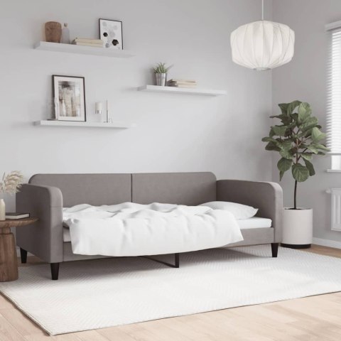 VidaXL Sofa z funkcją spania, kolor taupe, 90x200 cm, obita tkaniną