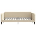VidaXL Sofa z funkcją spania, kremowa, 80x200 cm, obita tkaniną