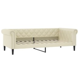 VidaXL Sofa z funkcją spania, kremowa, 90x200 cm, sztuczna skóra