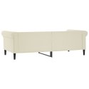 VidaXL Sofa z funkcją spania, kremowa, 90x200 cm, sztuczna skóra