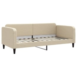 VidaXL Sofa z funkcją spania, kremowe, 90x200 cm, obita tkaniną